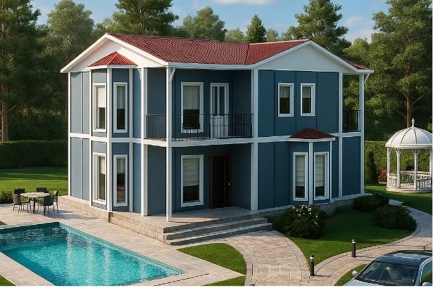 İki Katlı Prefabrik Ev