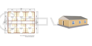 100 m2 Prefabrik Yatakhane - 3