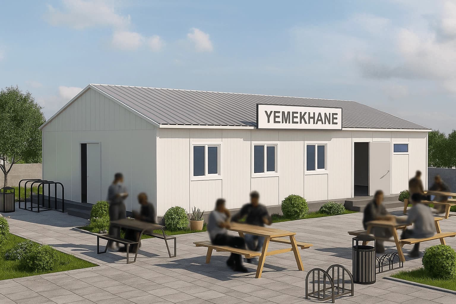 124 m2 Prefabrik Yemekhane - 1