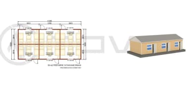 58 m2 Prefabrik Yatakhane - 2