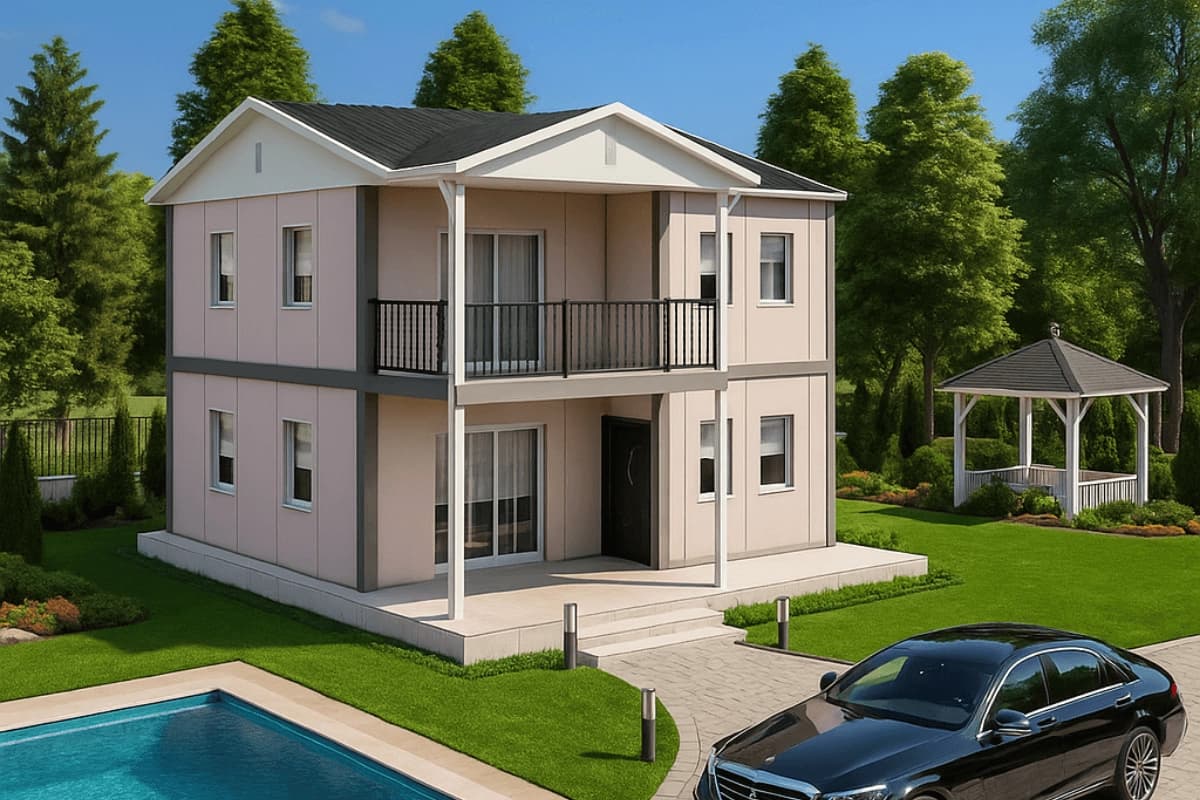 128 m2 Dubleks Prefabrik Ev