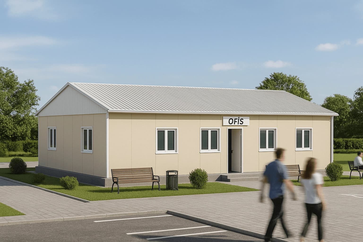 136 m2 Prefabrik Ofis