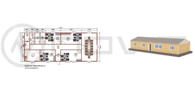 114 m2 Prefabrik Ofis - 2
