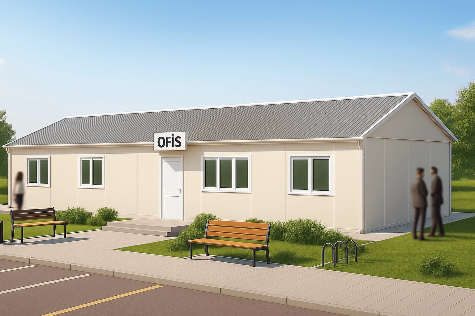 114 m2 Prefabrik Ofis