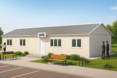 114 m2 Prefabrik Ofis - 1