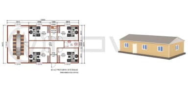 82 m2 Prefabrik Ofis - 2