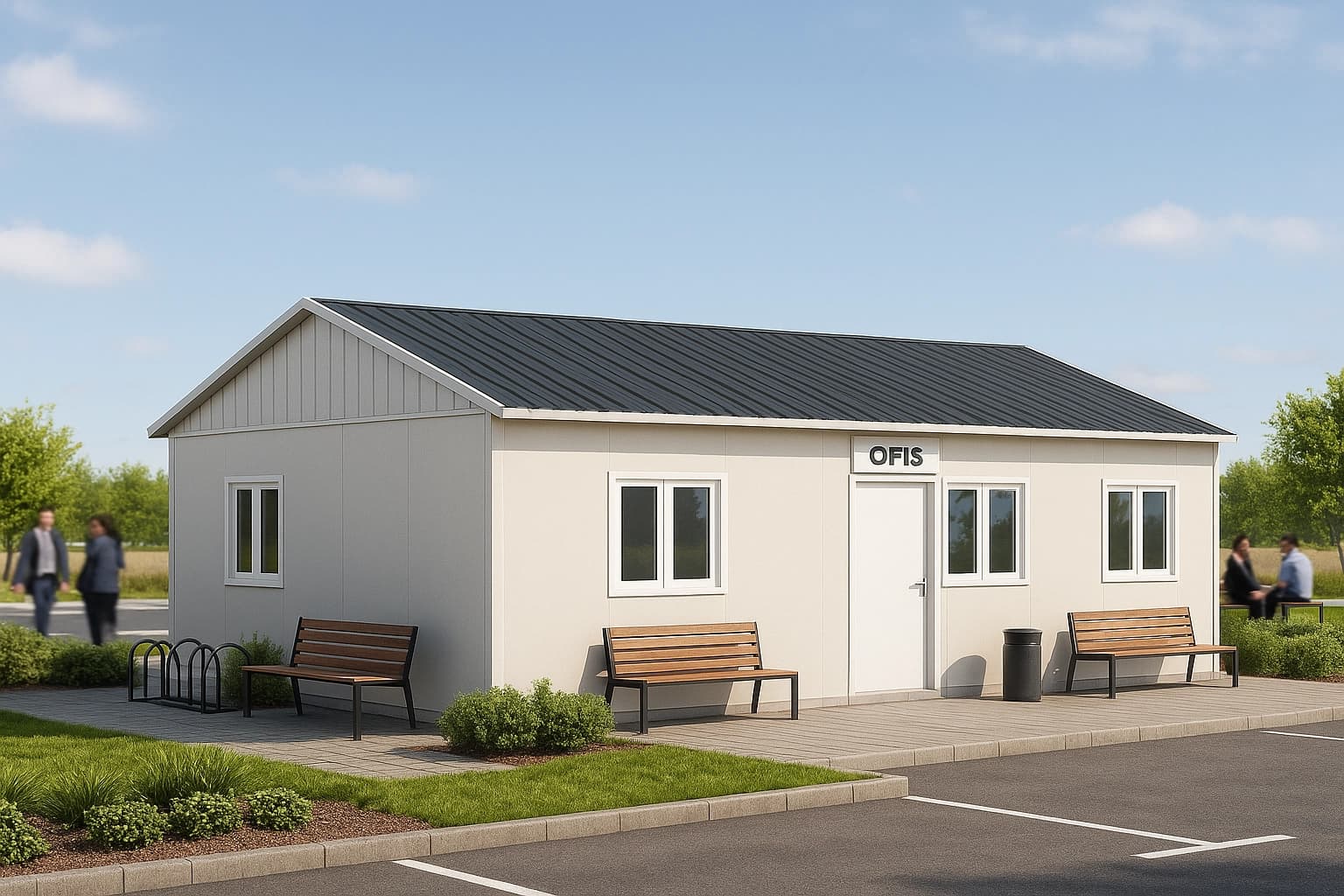 65 m2 Prefabrik Ofis - 1