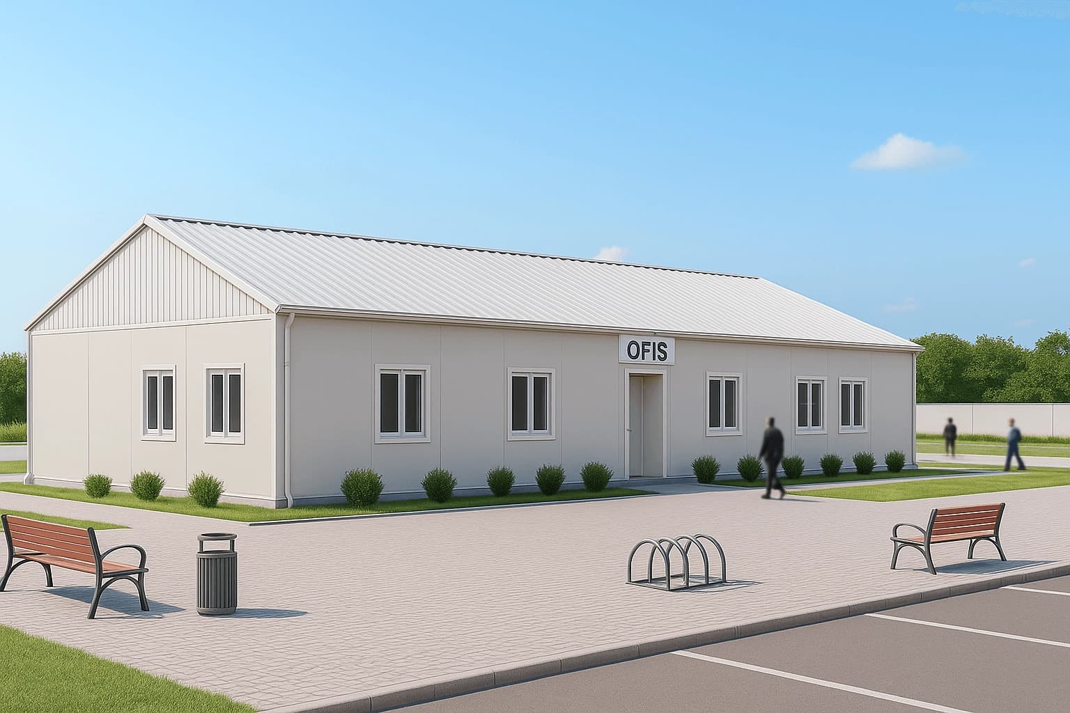 158 m2 Prefabrik Ofis - 1