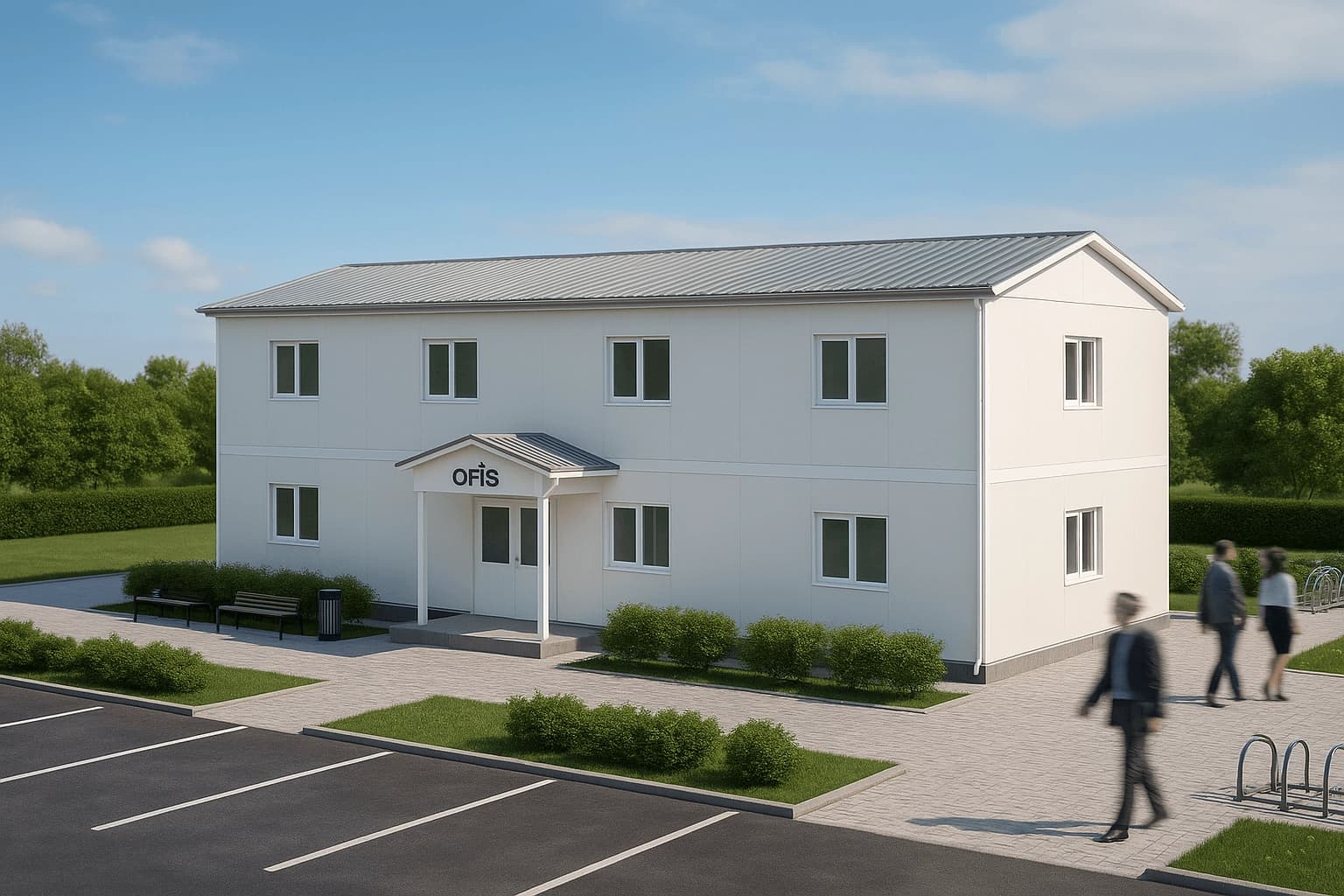 201 m2 Prefabrik Ofis