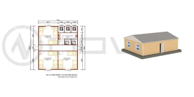 68 m2 Prefabrik Yatakhane - 3