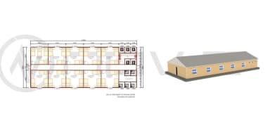 203 m2 Prefabrik Yatakhane - 1