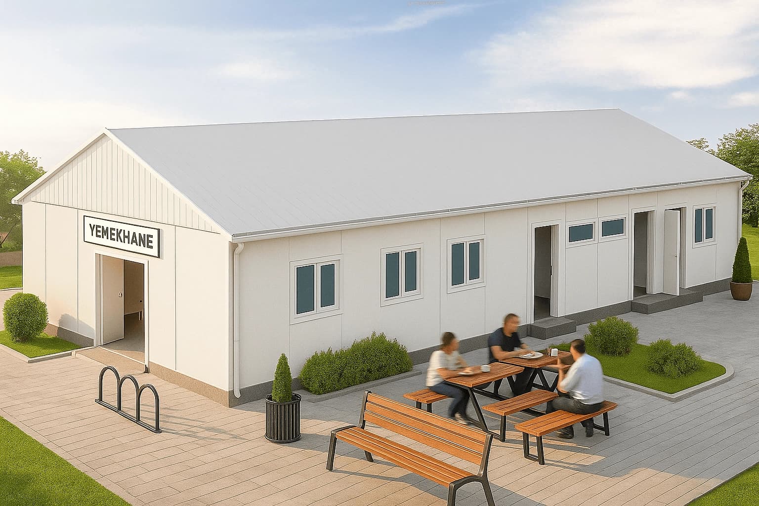 158 m2 Prefabrik Yemekhane - 1