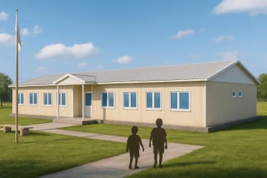 349 m2 Prefabrik Okul - 1