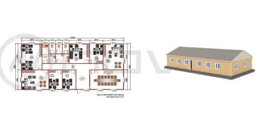 169 m2 Prefabrik Ofis - 2