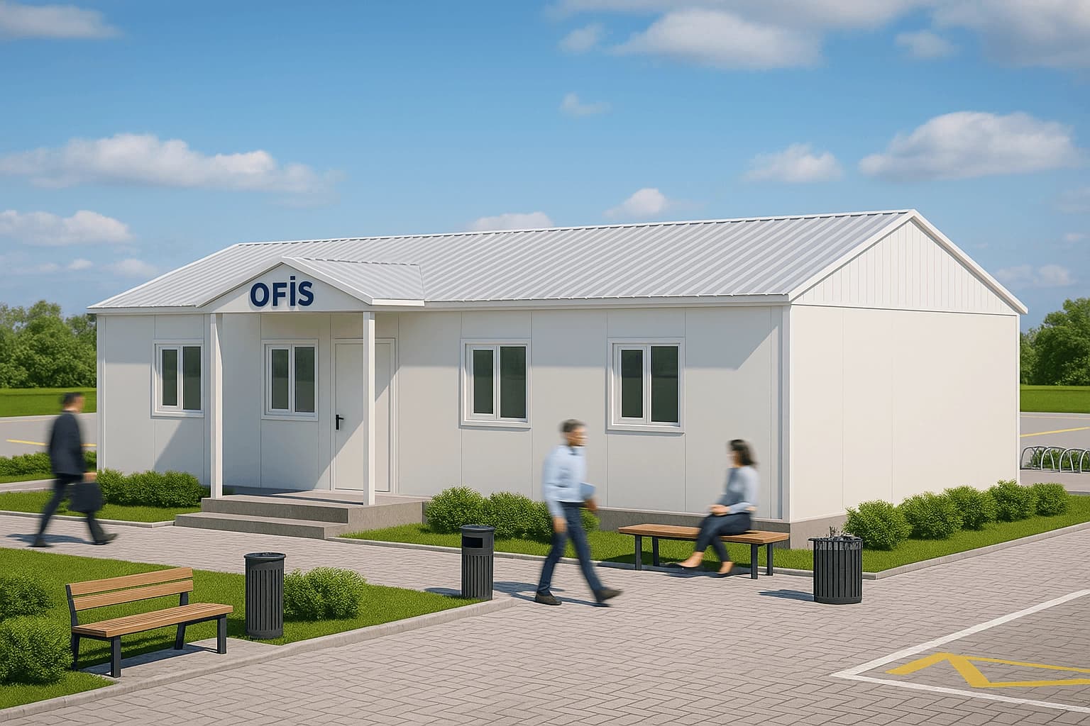 92 m2 Prefabrik Ofis