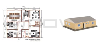 102 m2 Prefabrik Ofis - 2