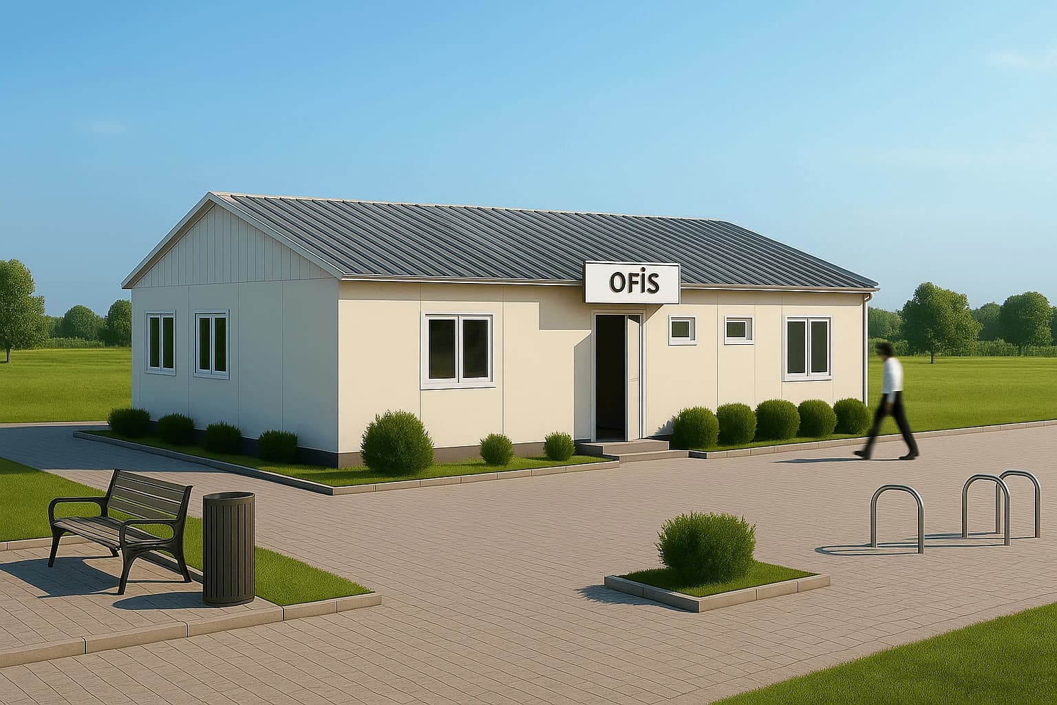 102 m2 Prefabrik Ofis
