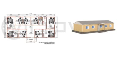 101 m2 Prefabrik Ofis - 3