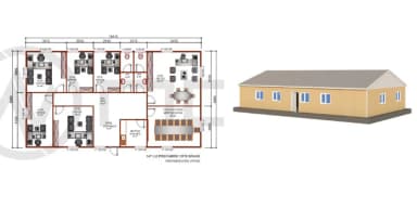 147 m2 Prefabrik Ofis - 2