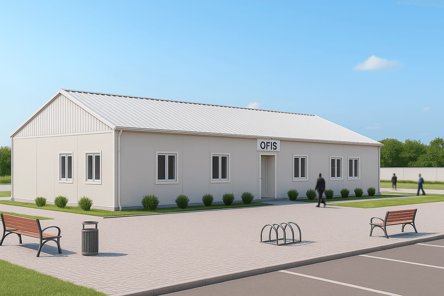 158 m2 Prefabrik Ofis