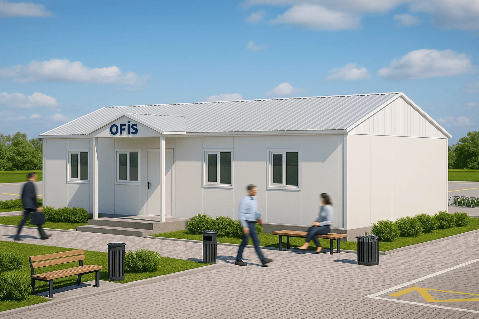 92 m2 Prefabrik Ofis