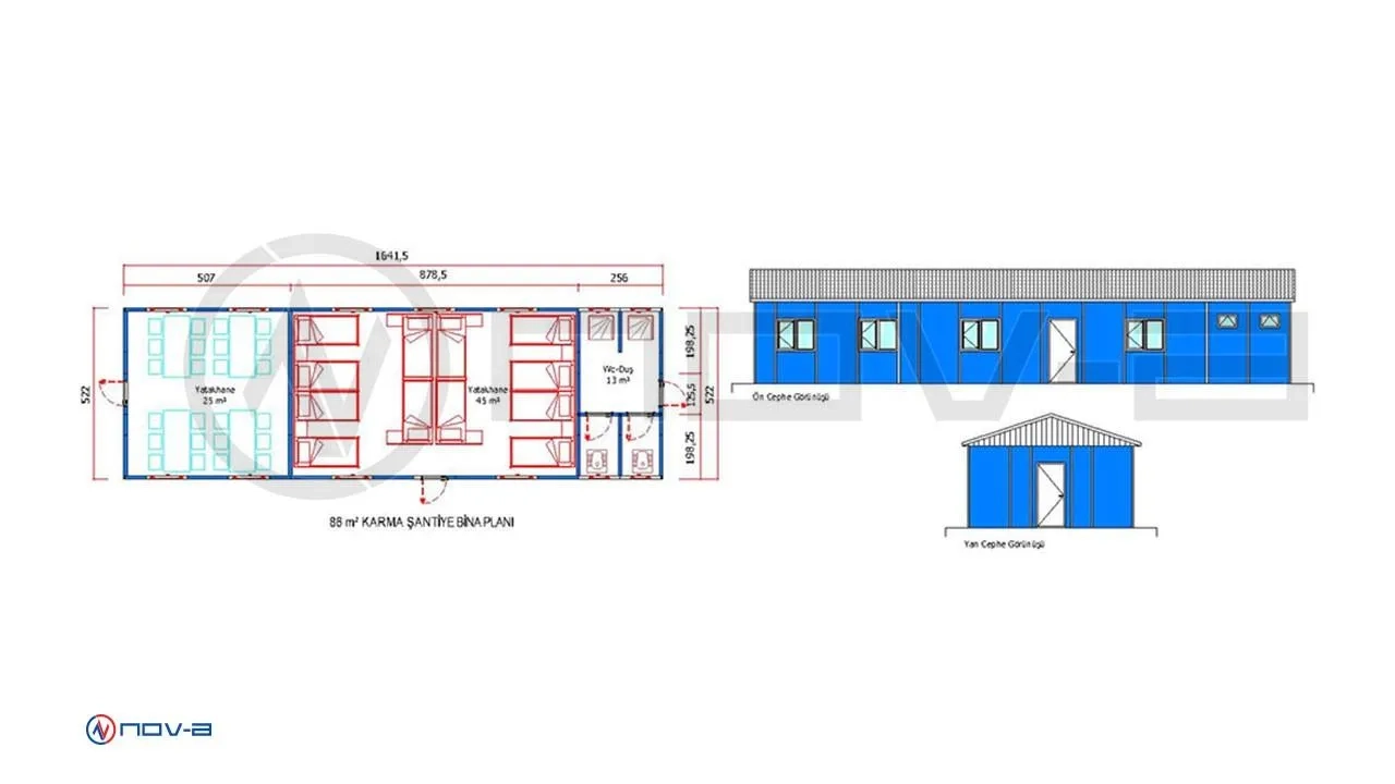88 m2 Prefabrik Şantiye - 2